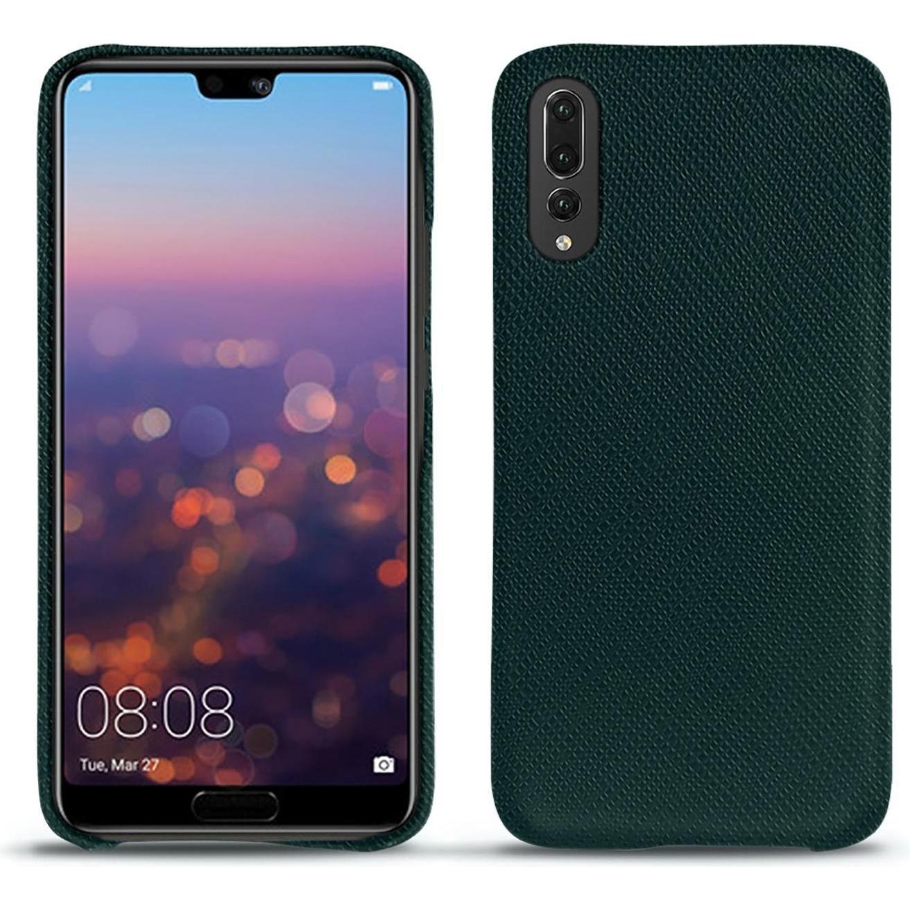 Noreve Lederschutzhülle (Huawei P20 Pro), Smartphone Hülle, Grün