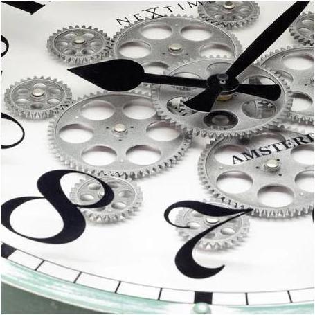 Productafbeelding Nextime Wandklok - Ø 50 cm - wit - Henry (50 cm)