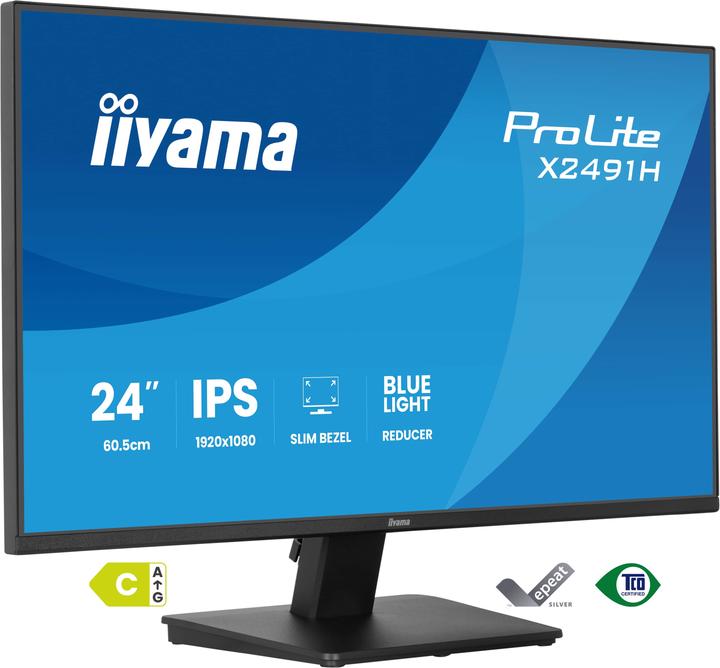 Actual product image iiyama 60,5cm (23,8") X2491H-B1 16:9 HDMI+DP IPS (1920 x 1080 pixels, 23.80")