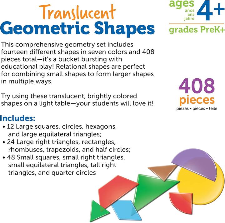 Actual product image Learning Resources Transparente Geometrie-Formen-Set