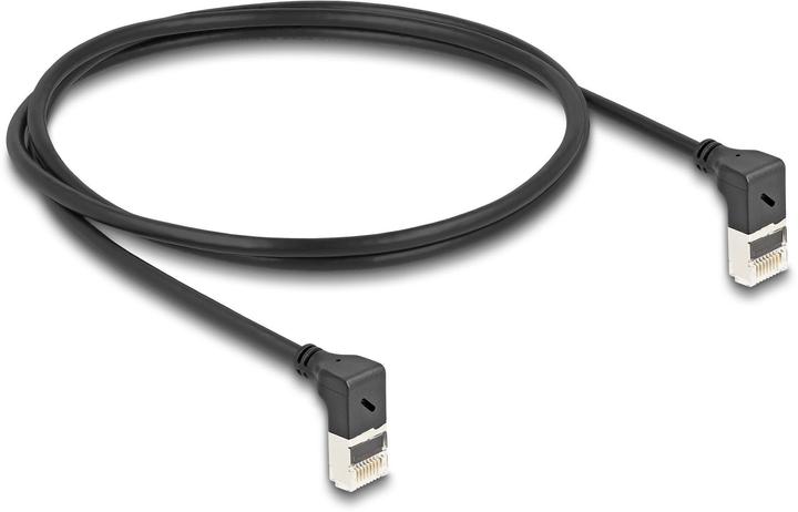 Actual product image Delock RJ45 network cable Cat.6A S/FTP Slim 90° top / top (S/FTP, CAT6a, 1 m)
