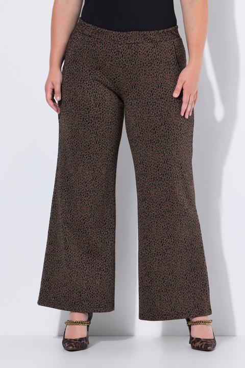 Immagine prodotto Miamoda Pantaloni con taglio della gamba ampio e dritto, fantasia leopardata ed effetto metallico (42)