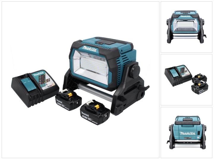 Produktbild Makita DML 809 RT Akku LED Baustrahler 18 V 10000 lm + 2x Akku 5,0 Ah + Ladegerät (10000 lm)
