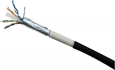 Produktbild Exertis Connect Patchkabel F/UTP, CAT.6, wasserfest, schwarz, 25,0 m Wasserfestes Patchkabel mit besonders schmalem (F/UTP, CAT6, 25 m)