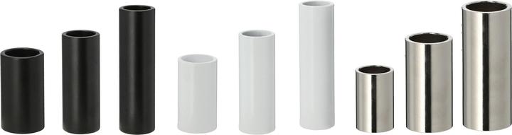 Produktbild Novaliv 12x Stabkerzenhalter magnetisch SCHWARZ 2,8x7,5cm Weihnachten Dekotablett Kerzenständer (Rund)