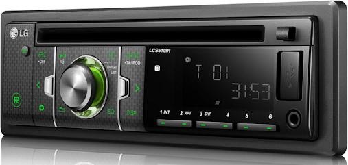 Produktbild LG LCS510IR, CD-Autoradio, iPod, USB, AUX, Rot/Grün