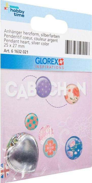 Immagine prodotto Glorex Ciondolo cabochon cuore, 25 x 27 mm