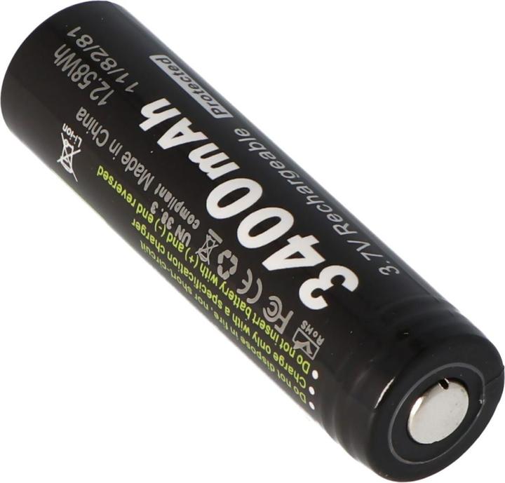 Actual product image Soshine Battery 18650 68,2x18,45mm PCB protected Panasonic cell (1 pcs., 18650, 3400 mAh)