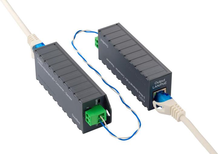 Image du produit Doorbird Convertisseur PoE+ Ethernet 2 fils A1072