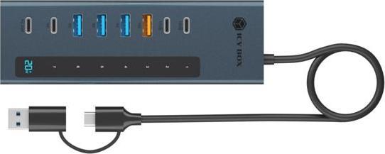 Productafbeelding Icy Box IB-HUB1743-CPD (USB-A, USB-C, 9 ports)