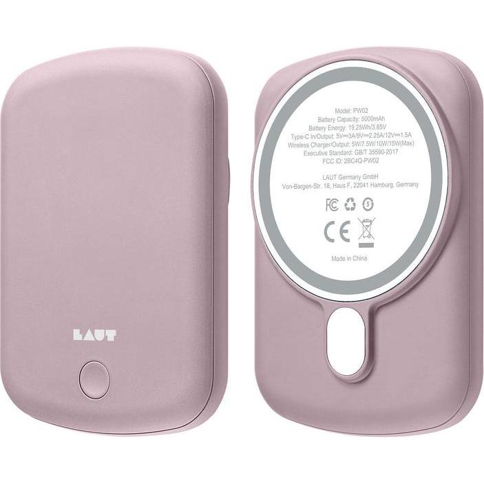 Laut POWER CHARGE HANDY Pink Powerbank comp.e with MagSafe, Powerbank, Pink, Rosa