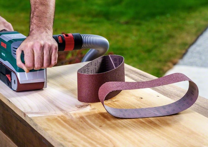 Actual product image Bosch Zubehör Sanding belt set for belt sander, 9 pieces, 75 x 533 mm, grit 60, 80, 100 (60, 80, 100)