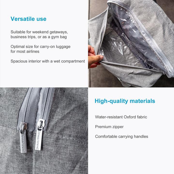 Produktbild Intirilife Wasserfeste Reisetasche in GRAU