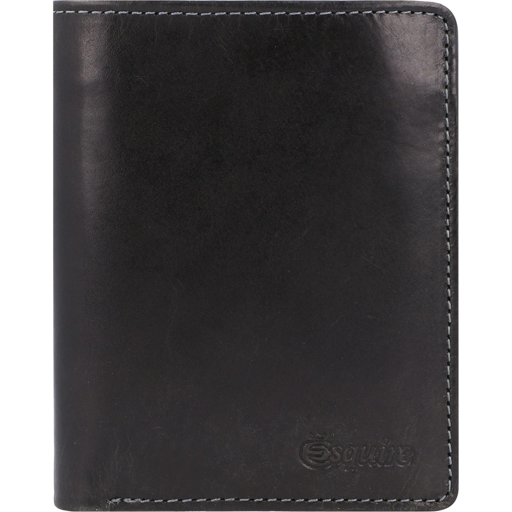 Esquire, Herren, Portemonnaie, Denver Geldbörse RFID Leder 9 cm, Schwarz