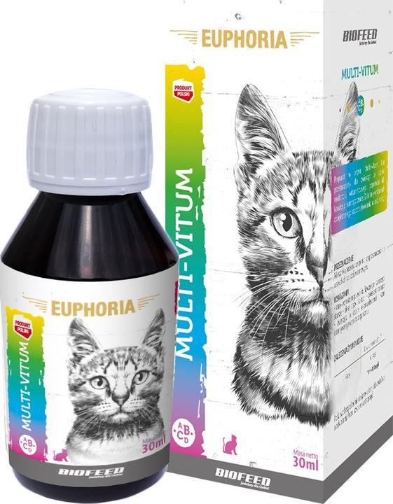 Actual product image Biofeed Euphoria Multi-Vitum Cat - vitamins for cats - 30ml (Adult, 50 g)