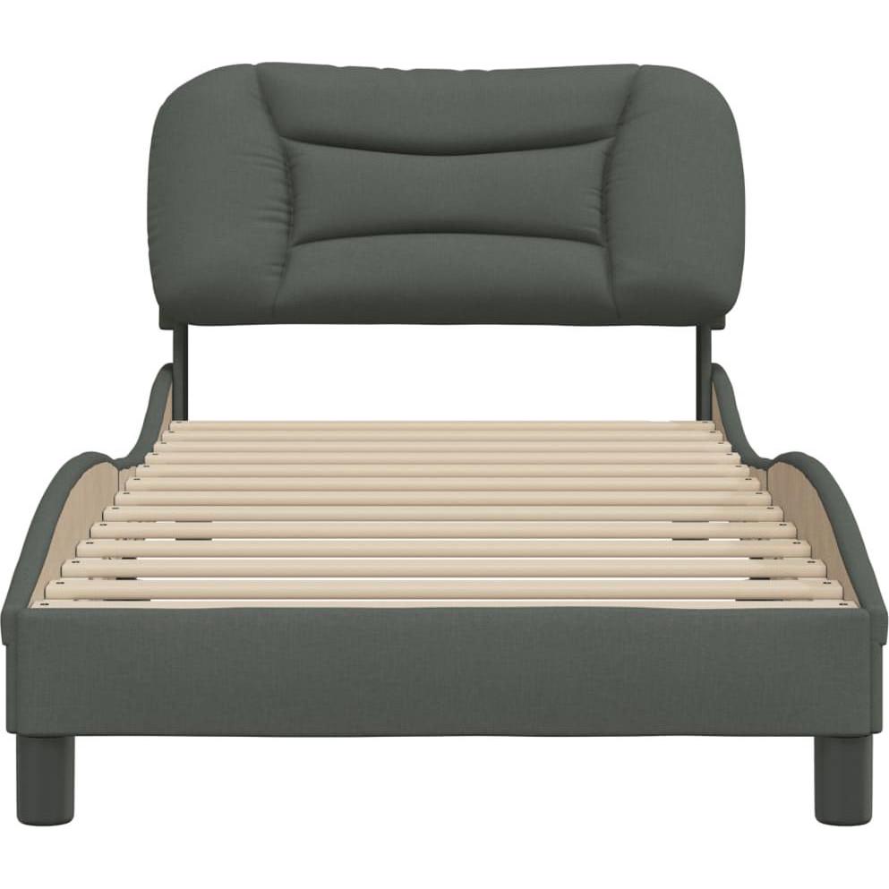 Thumbnail - VidaXL, Bett, Bettgestell mit Kopfteil Stoff (90 x 200 cm)