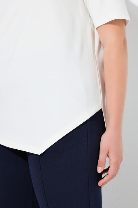 Actual product image Ulla Popken Asymmetric Pointed Hem Tee (62)