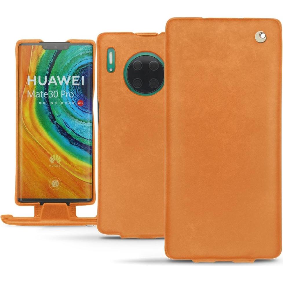 Noreve Lederschutzhülle vertikal (Huawei Mate 30 Pro), Smartphone Hülle, Orange