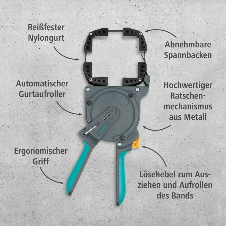 Produktbild wolfcraft 1 Einhand-Rahmenbandspanner 5m