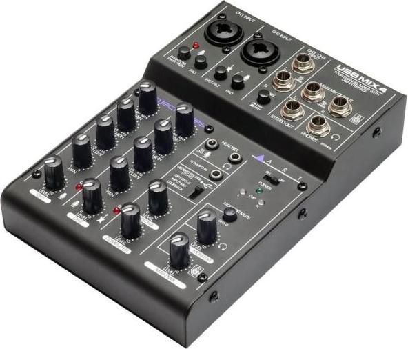 Produktbild ART Audio Art USBMix4 USB-Mischpult 4 Kanal Mixer (Studio- und Livemixer)