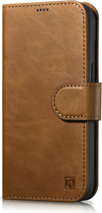 Actual product image iCarer Oil Wax Wallet Case 2in1 Cover iPhone 14 Plus Anti-RFID Leather Flip Case Brown (WMI14220723-... (Apple iPhone 14 Plus)