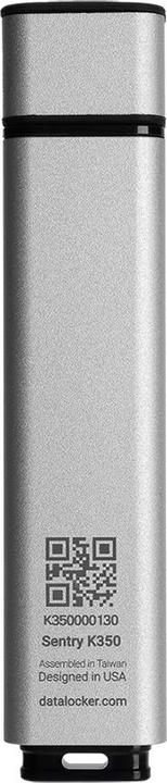Immagine prodotto Origin Storage DataLocker Sentry K350, 64 GB, USB tipo A, 3.2 Gen 1 (3.1 Gen 1), 220 MB/s, Cuffia, Argento (64 GB, USB-A)