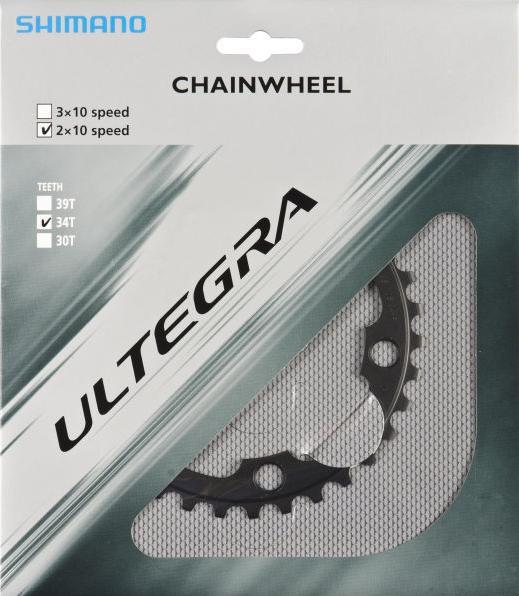Actual product image Shimano Ultegra 13 Compact chainring 34 teeth, Y-1LL 34010 FC 6750-G grey (34)