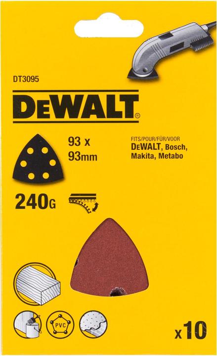 Immagine prodotto DeWalt Carta vetrata triangolare Klettfix (240)