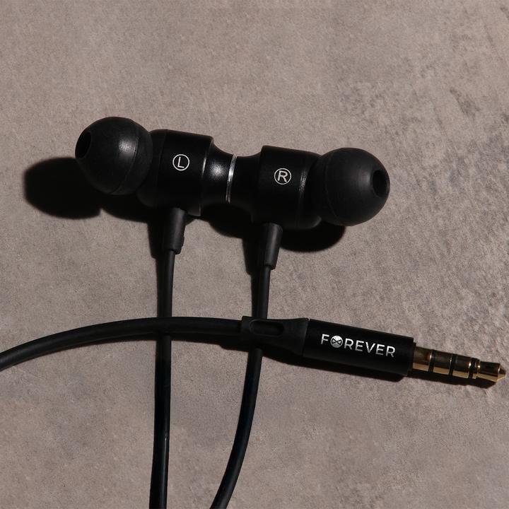 Actual product image Forever wired earphones EP-01 jack 3,5mm black (Cable)