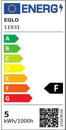 Label énergétique EGLO LED (E27, 4.90 W, 470 lm, 1 x, D)