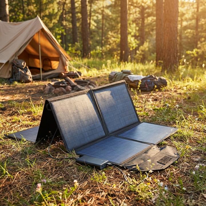 Casativo Faltbares Solarpanel, 8 monokristalline Solarzellen, 100 Watt (100 W, 4.40 kg)