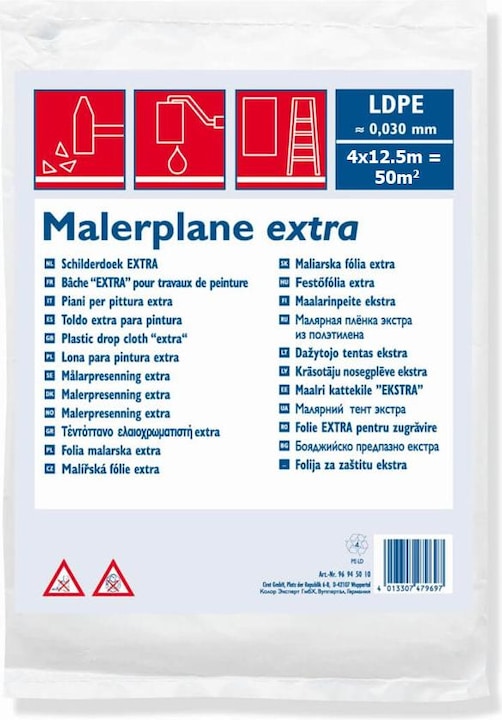 Actual product image Magni Building tarpaulin LDPE 30my 50m² (12.50 m, 4000 mm)