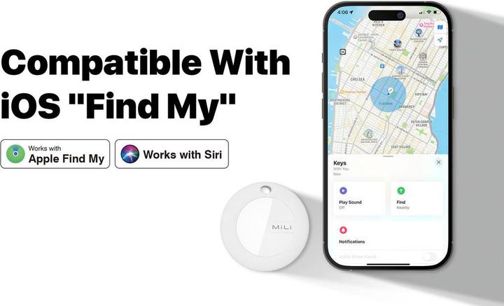 Image du produit Mili Mitag avec porte-clés noir (iPadOS, iOS, WatchOS, Mac OS)