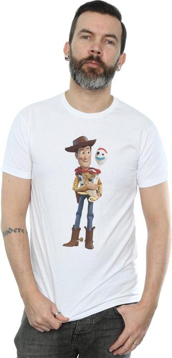 Actual product image Disney Mens Toy Story 4 Woody And Forky T-Shirt (5XL)