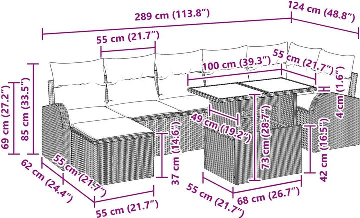 Produktbild vidaXL Gartensofa-set