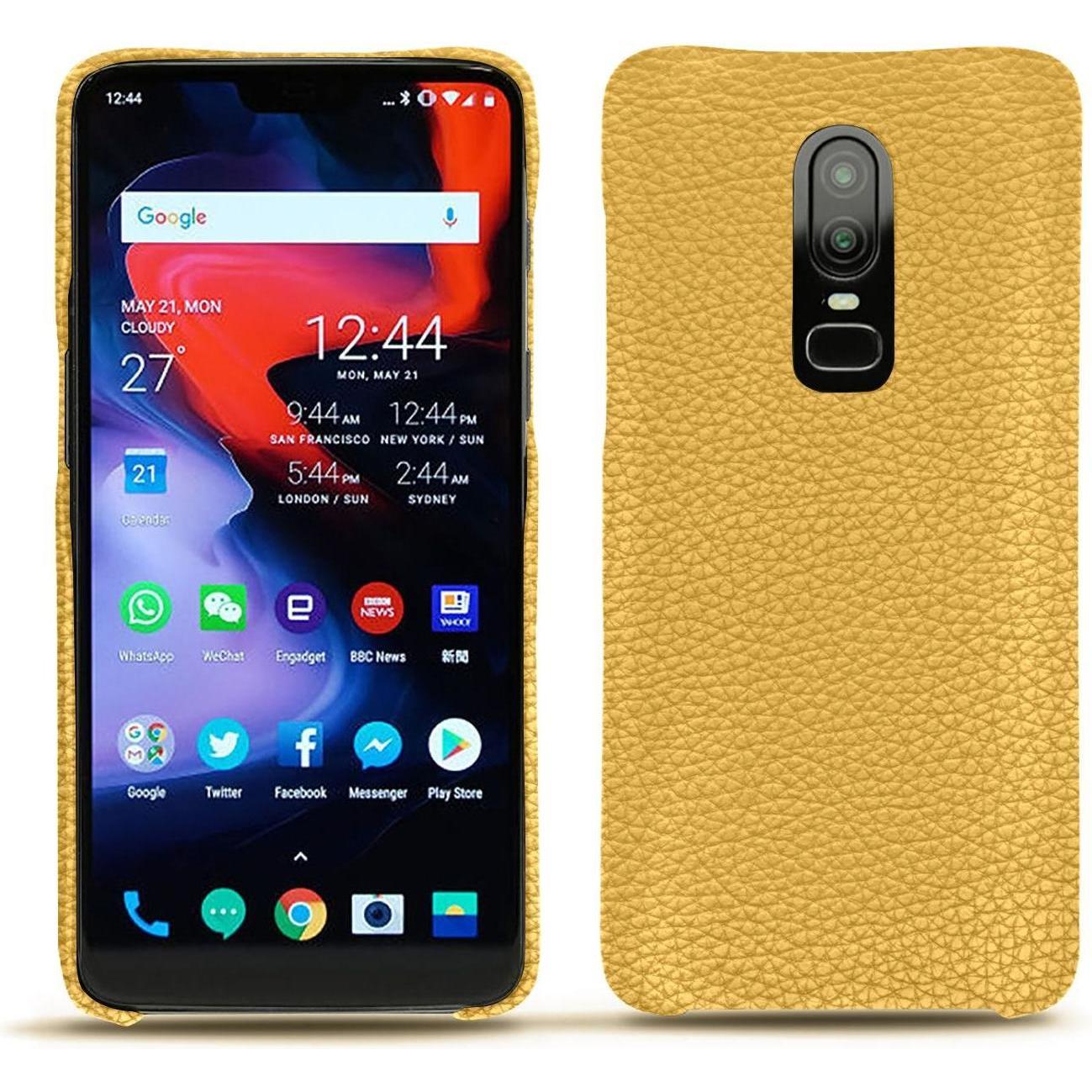 Noreve Lederschutzhülle (OnePlus 6), Smartphone Hülle, Orange
