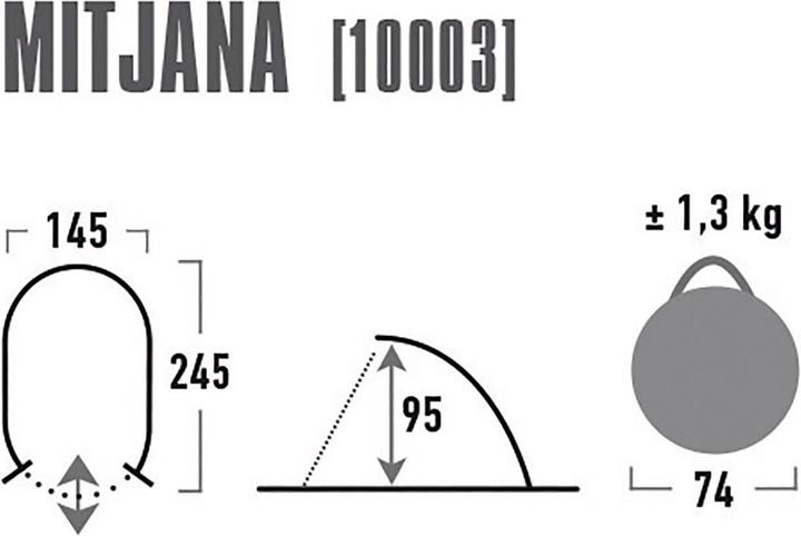 Produktbild High Peak Mitjana Beach Shelter (Strandzelt + Strandmuschel, 1.30 kg, 2 Personen)