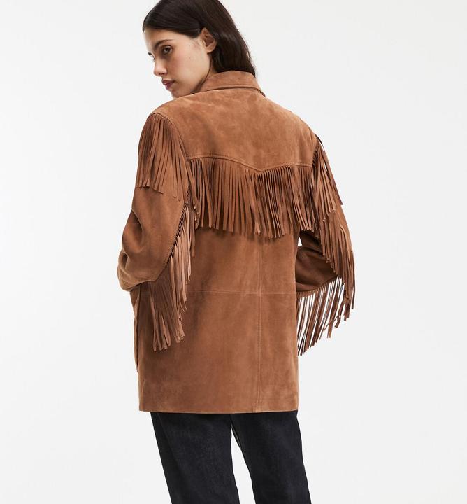 Actual product image La Redoute Collections Gerade geschnittene Jacke mit Fransen (S)