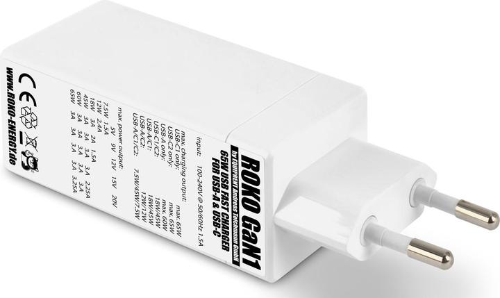 Image du produit Roko GaN1 Chargeur USB-C (65W) (65 W, 3 ports)