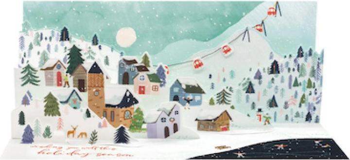 Produktbild Up with paper Weihnachtskarte 3D Pop-Up Card mit Winter Dorf Motiv