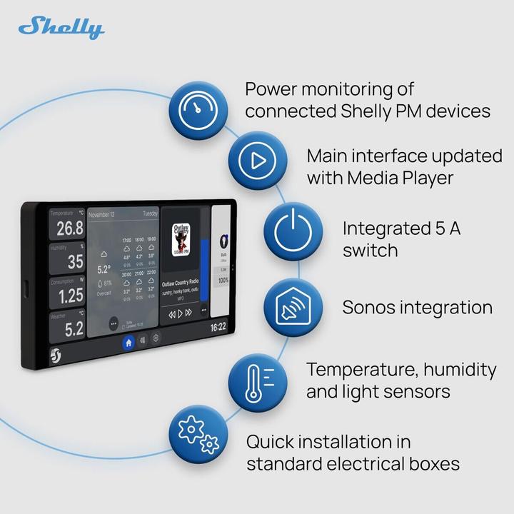 Image du produit Shelly Wall Display X2 Black + Blu H&T Black