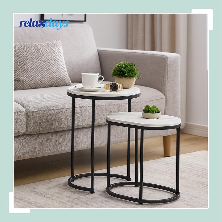 Actual product image Relaxdays 2-piece side table set