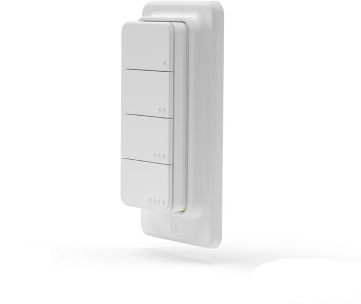 Actual product image Shelly BLU RC Button 4 ZB - White (Device-specific remote control, Bluetooth, NFC, Radio Frequency (RF))