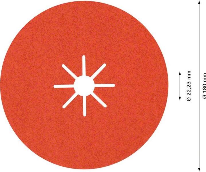 Produktbild Bosch Professional Zubehör EXPERT R782 Prisma Ceramic Fiberscheibe, 180 mm, 22,23 mm, G 60 (60)