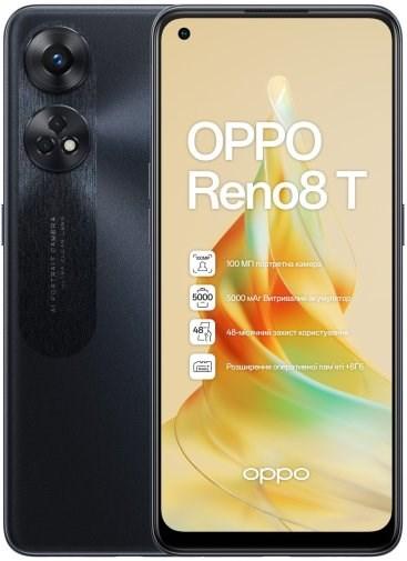 Actual product image OPPO Reno 8T (128 GB, Midnigh Black, 6.43", Dual SIM, 4G)