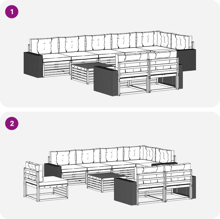 Produktbild vidaXL Outdoor-Sofa