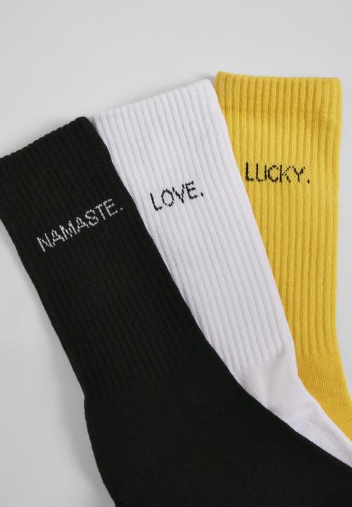Produktbild Urban Classics Wording Socks 3-Pack (3er Pack, 47 - 50)