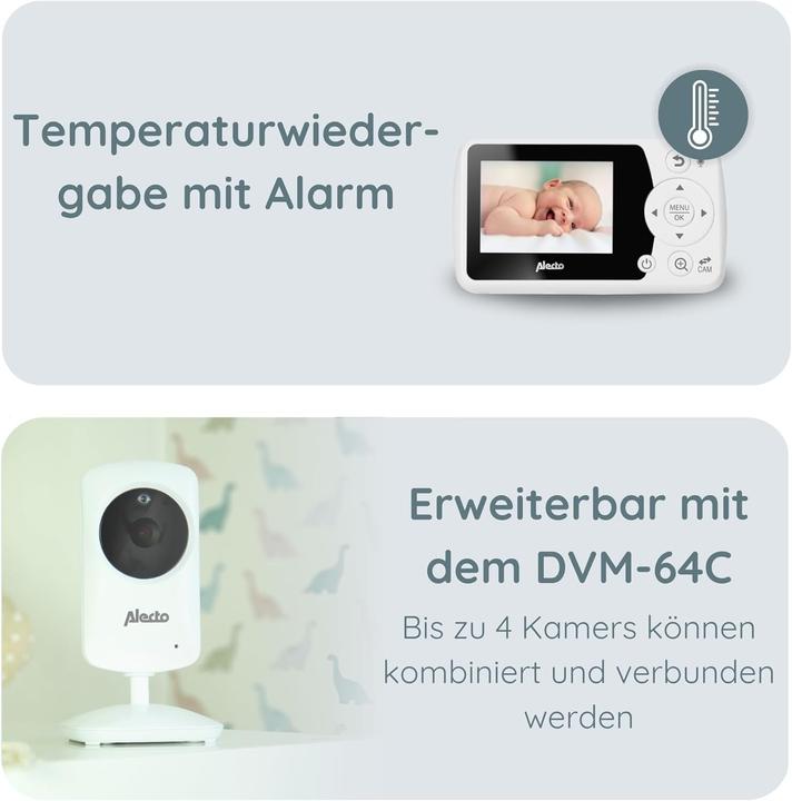 Produktbild Alecto Babyüberwachungsgerät mit Kamera (Babyphone mit Kamera, 300 m)