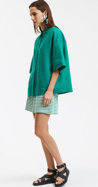 Immagine prodotto La Redoute Collections Leinenhemd mit weiten Ärmeln und Ellenbogen Signature (XS)