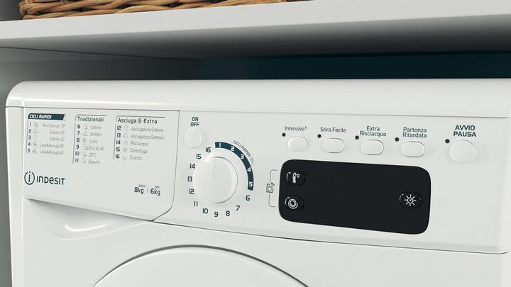 Produktbild Indesit BDE 861483X WK IT N Waschtrockner Freistehend Frontlader Weiss D